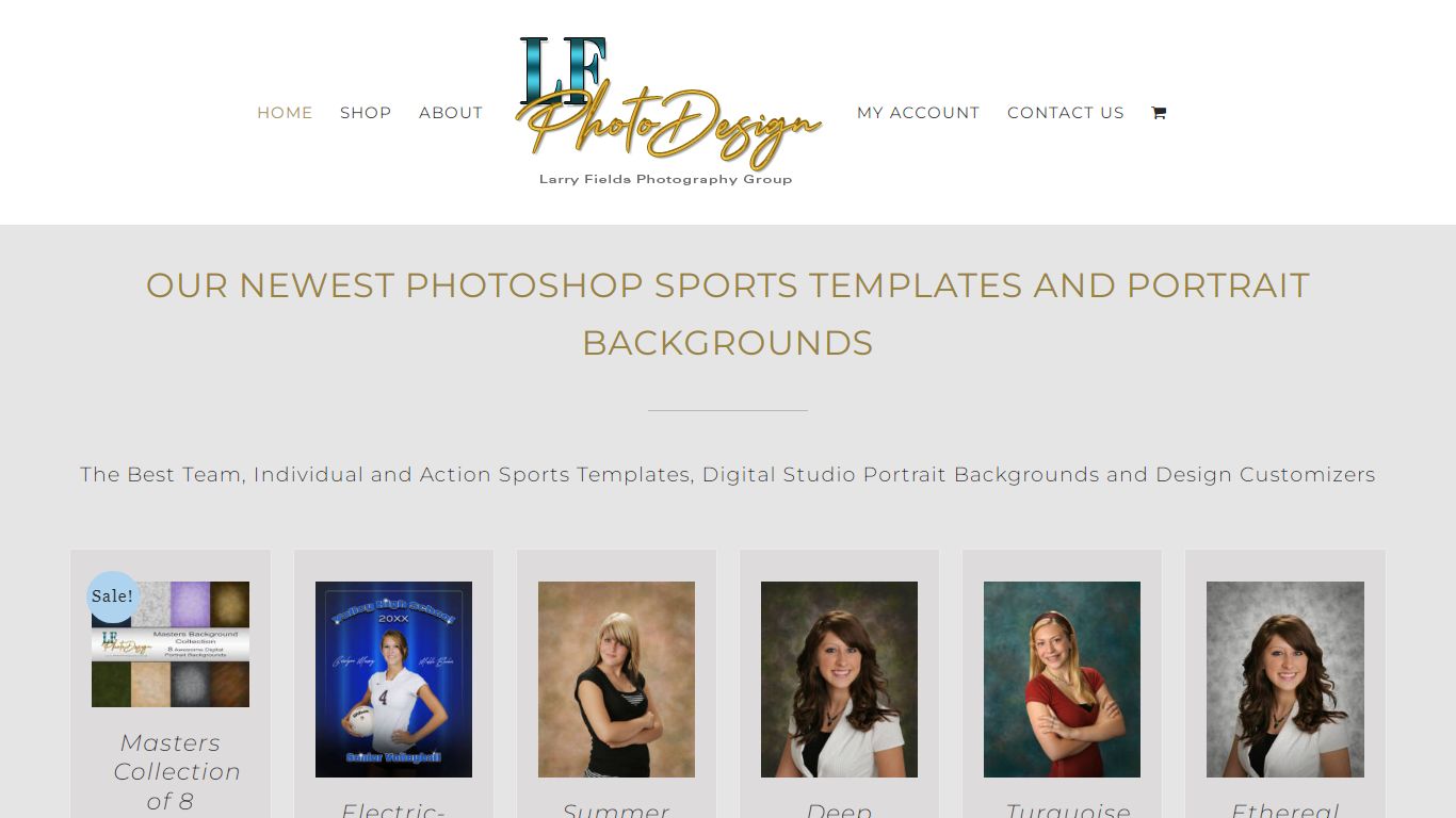 Photoshop Sports Templates and Portrait Backgrounds - LF PhotoDesign